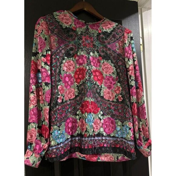 Vintage Howard Wolf paisley print blouse size 6 - Picture 1 of 7